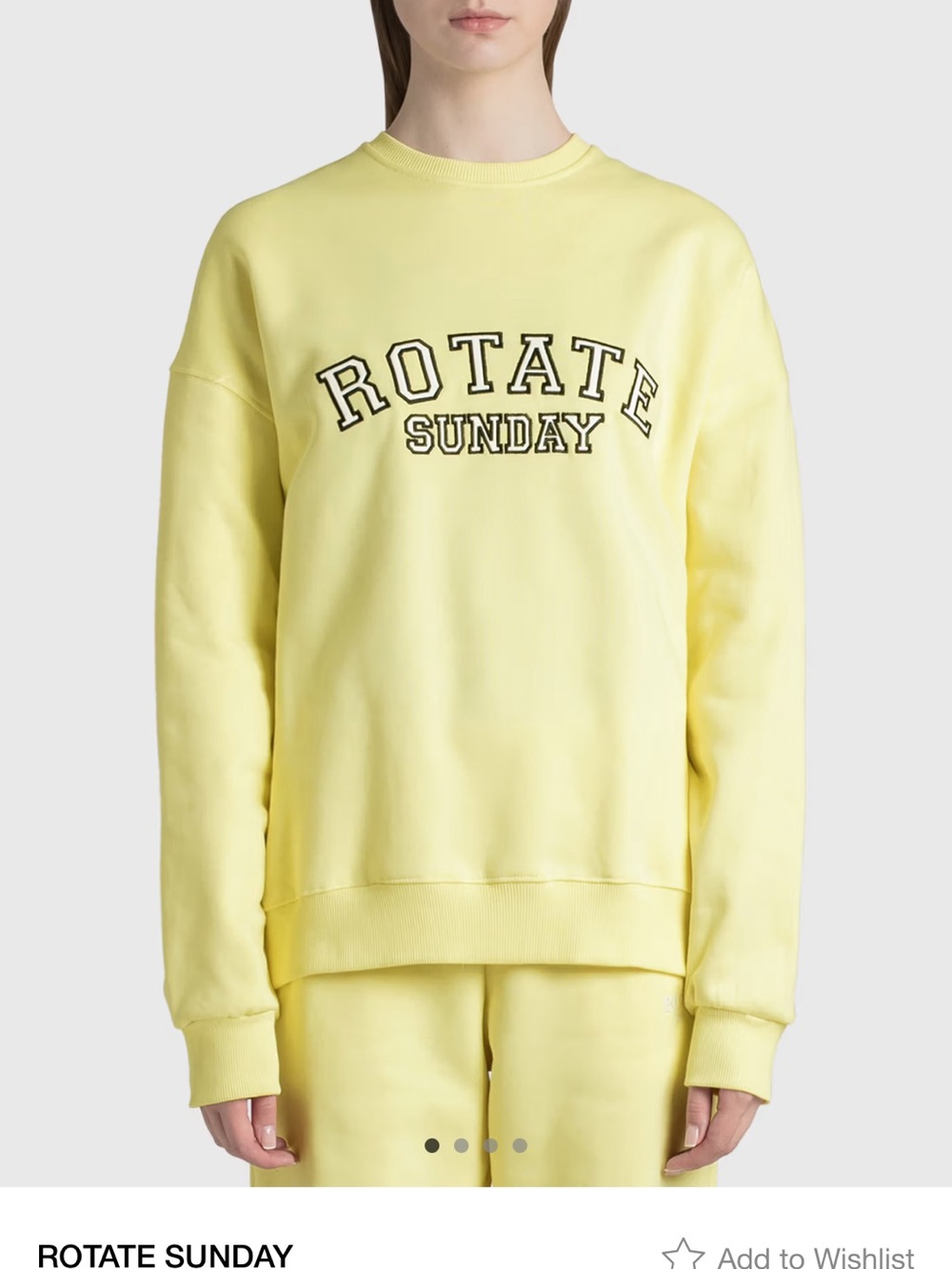 Rotate Sunday Pale Yellow Crewneck Sweatshirt - EUC